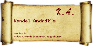 Kandel András névjegykártya
